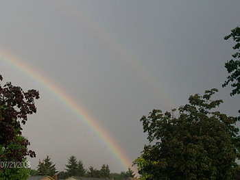 Double Rainbow, cool, beautiful HD wallpaper