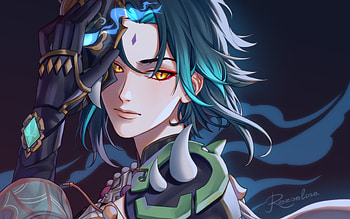 Xiao, portrait, Genshin Impact, protagonist, manga, Xiao Genshin Impact, warrior HD wallpaper