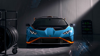 2021 Lamborghini Huracan STO, Front view glory, Sportscar beauty, High definition HD wallpaper