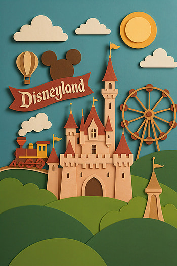 Disneyland Magic Castle , castle, hot air balloon HD phone wallpaper