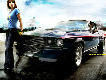 Ford Mustang & Girls, ford, cool, car HD wallpaper