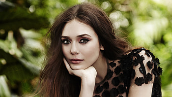 Beautiful, long hair, Elizabeth Olsen HD wallpaper