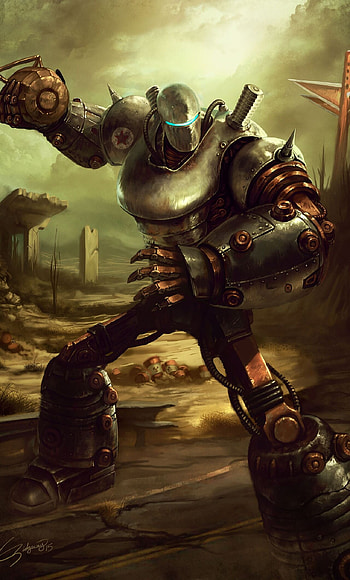 Liberty Prime, Fallout game, Character artwork, 6 HD phone wallpaper