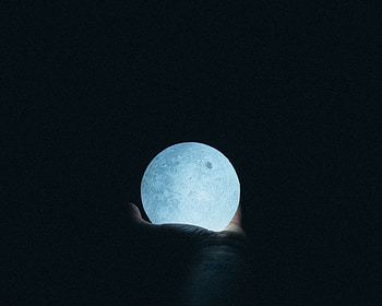 Close Up Of Person Holding Moon Lamp, lamp, graphy, moon HD wallpaper