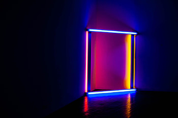 Square, decorative lights, dark HD wallpaper