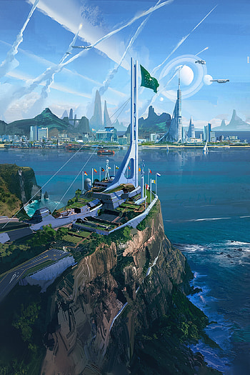 Forward Antares, Sci Fi, city, sci fi city HD phone wallpaper