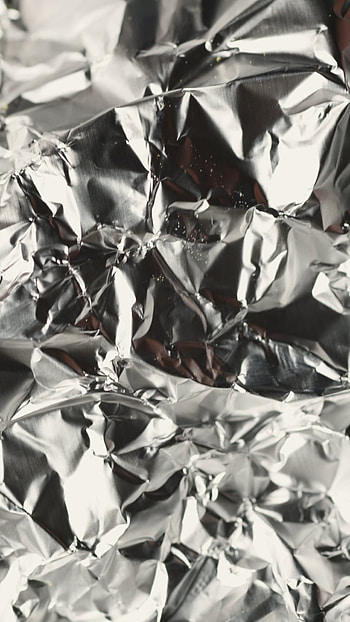 Crumpled aluminum foil, stock video, Aluminum foil, Textured background HD phone wallpaper