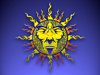 Mr Sun Shine, rays, face, sun HD wallpaper