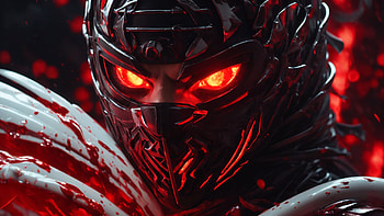 White Haired Shinobi, red, ninja, warrior, Killer HD wallpaper