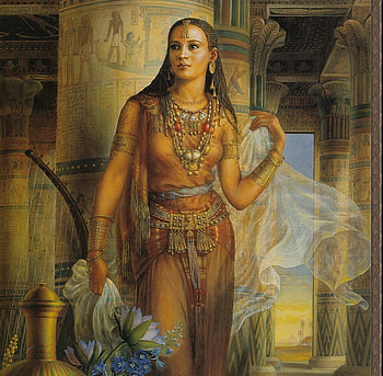 Cleopatra, art, fantasy, girl, egypt, queen HD wallpaper