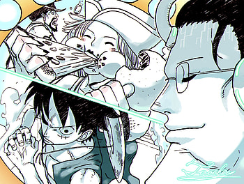Anime, One Piece, Bartholomew Kuma, Monkey D. Luffy, Jewelry Bonney HD wallpaper