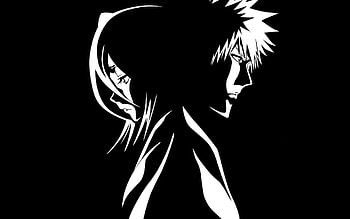 Minimalist, Ichigo and Rukia HD wallpaper