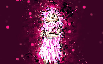 Sakura Bushranger, , purple neon lights, Fortnite Battle Royale, Fortnite characters, Sakura Bushranger Skin, Fortnite, Sakura Bushranger Fortnite HD wallpaper