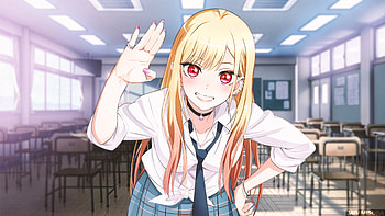 Marin Kitagawa – Vibrant My Dress-Up Darling Classroom Charm, Marin Kitagawa, Anime, My Dress-Up Darling HD wallpaper