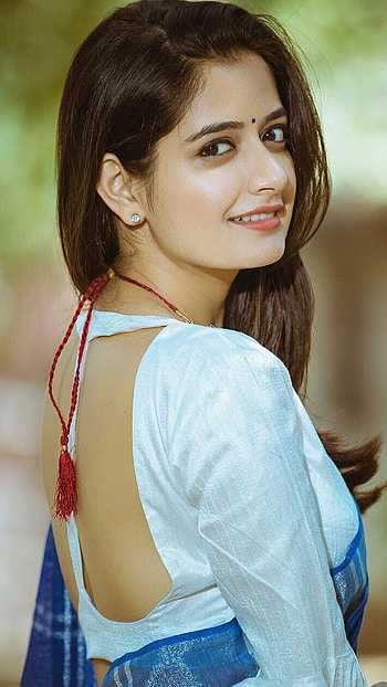 Ashika Ranganath, kannada actress, saree beauty, gorgeous HD phone wallpaper