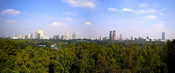 Mexico City Skyline, Chapultepec Park, Ciudad de Mexico, Urban panorama HD wallpaper