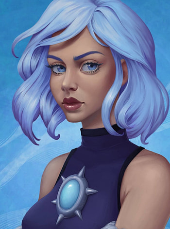 Killer Frost Comics, Skirtzzz's artwork, Assault on Arkham tribute, DC Comics' chilling beauty HD phone wallpaper