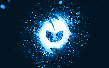 Paulo Dybala blue logo, , blue neon lights, creative, blue abstract background, Paulo Dybala logo, football stars, Paulo Dybala HD wallpaper