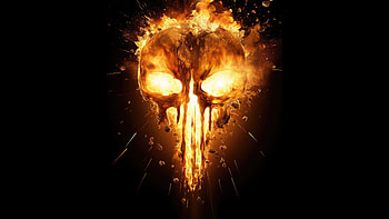 Punisher Skull Fire, the-punisher, superheroes, tv-shows, skull, fire, artist, artwork, digital-art HD wallpaper