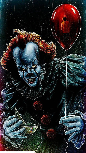 Pennywise, dark, clown, Pennywise (It), movie, It (2017) HD phone wallpaper