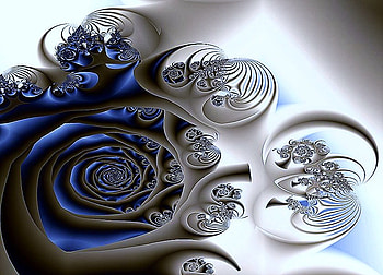 Abstract rose, blue, silver, rose, abstract HD wallpaper