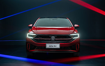 Volkswagen Jetta GLI, , front view, 2022 cars, studio, 2022 Volkswagen Jetta, VW Jetta, german cars, Volkswagen HD wallpaper