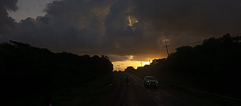 Golden sky, cloud HD wallpaper