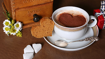 Food, Hearts, Love, Drinks, Coffee HD wallpaper