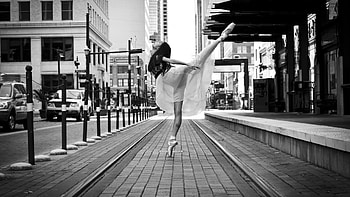 Monochrome, Ballerinas HD wallpaper