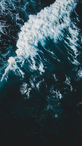 Nature, Water, Waves, View From Above, Ocean, Spray HD phone wallpaper