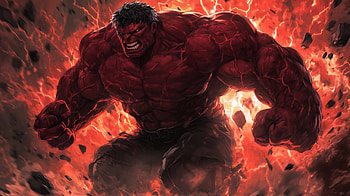 Explosive Red Hulk, Comic, Red Hulk, Hulk HD wallpaper