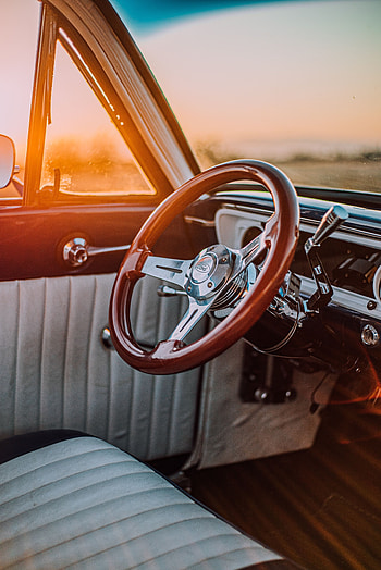 Cars, Car, Machine, Old, Retro, Steering Wheel, Rudder, Salon HD phone wallpaper