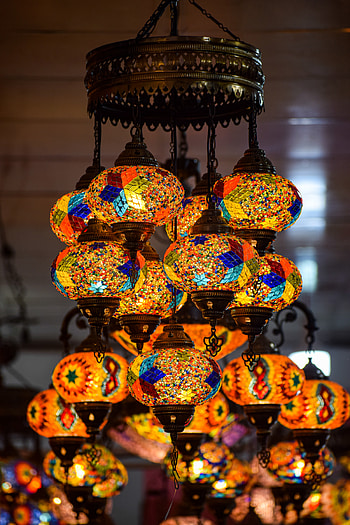 Turkish Lamps, ceiling, glass, Light, lamp HD phone wallpaper