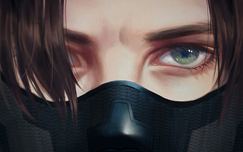 Winter Soldier, fan art, Marvel characters, human eyes, James Buchanan Barnes, artwork, Bucky Barnes, Marvel Comics HD wallpaper