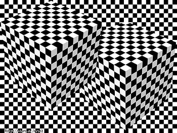 Cubes, square, white, black HD wallpaper