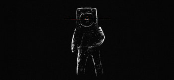 Astronaut, dark, minimal, skull HD wallpaper