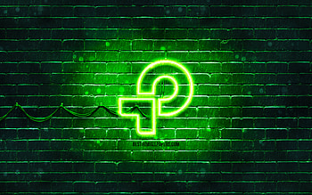 TP-Link green logo, , green brickwall, TP-Link logo, brands, TP-Link neon logo, TP-Link HD wallpaper