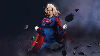 Supergirl In Action , supergirl, superheroes, artist, artwork, digital-art HD wallpaper