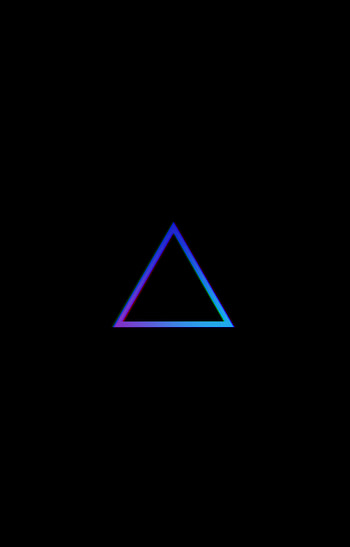 Minimal blue triangle, gradient HD phone wallpaper