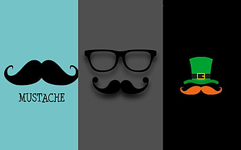 Galaxy Mustache, Unique pattern, Creative backgrounds, Eye-catching HD wallpaper