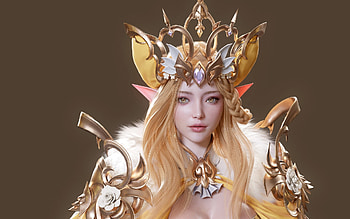 Fantasy girl, face, girl, yujin oh, yellow, fantasy HD wallpaper