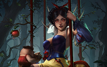 Vampire Snow White, dwarf, fantasy, money, swing, blondynki tez graja, dark, snow white, girl, vampire, halloween HD wallpaper