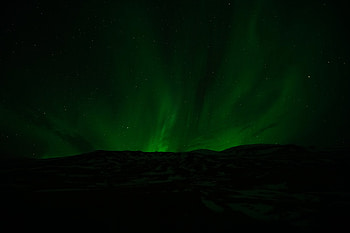 Northern lights, aurora, green lights, night, nature HD wallpaper