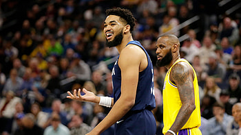 LeBron James, Karl-Anthony Towns HD wallpaper