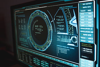 Close-up view of a high-tech computer interface displaying cyber security data, enhancing digital protection. HD wallpaper