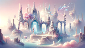 Enchanting Fantasy Castle, fantasy, fantasy castle, cloud, castle, ethereal HD wallpaper