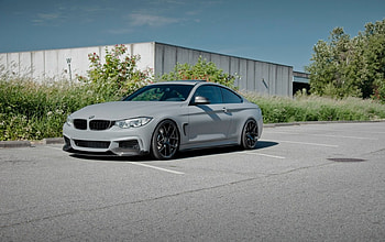 BMW-435I, Beamer, Gray, Black Rims, Custom Wheels HD wallpaper