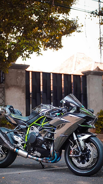 Ninja Bike, Black Bike, Kawasaki, Sports Bike HD phone wallpaper