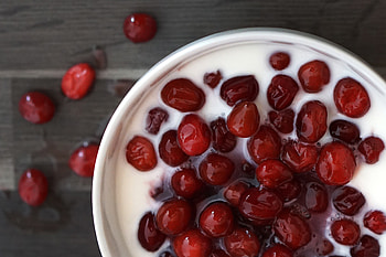 Food, Breakfast, Yogurt, Yoghurt, Cranberry HD wallpaper