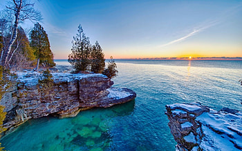 Lake Superior, Lake Michigan HD wallpaper